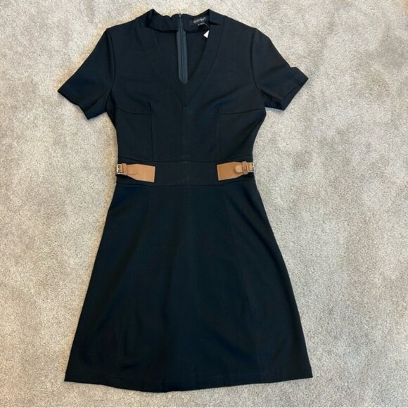 Ellen Tracy Black Belted Short Sleeve Fit & Flare Dress Sz S NWOT - Picture 8 of 15
